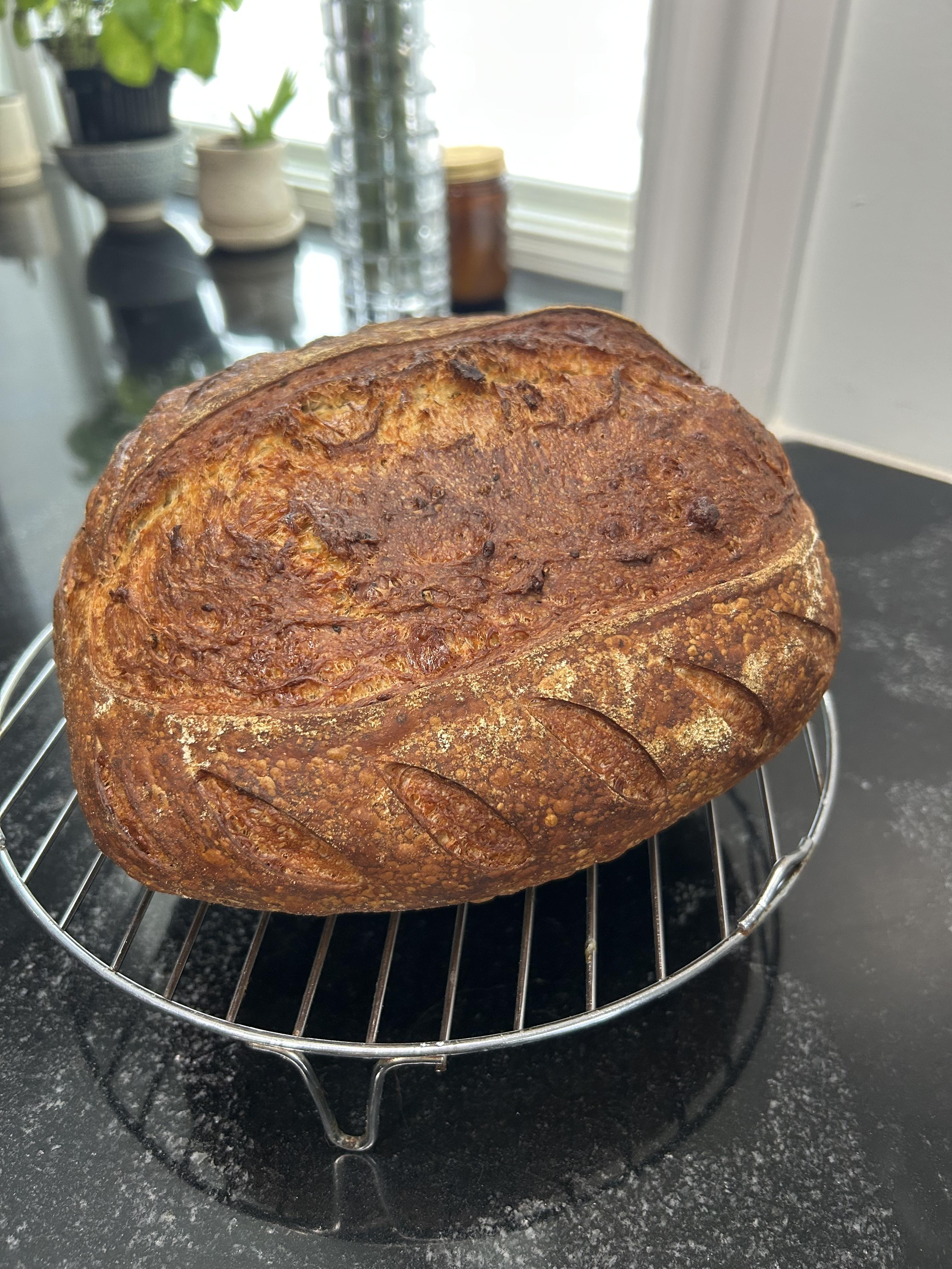Parmesan Peppercorn Sourdough Bread