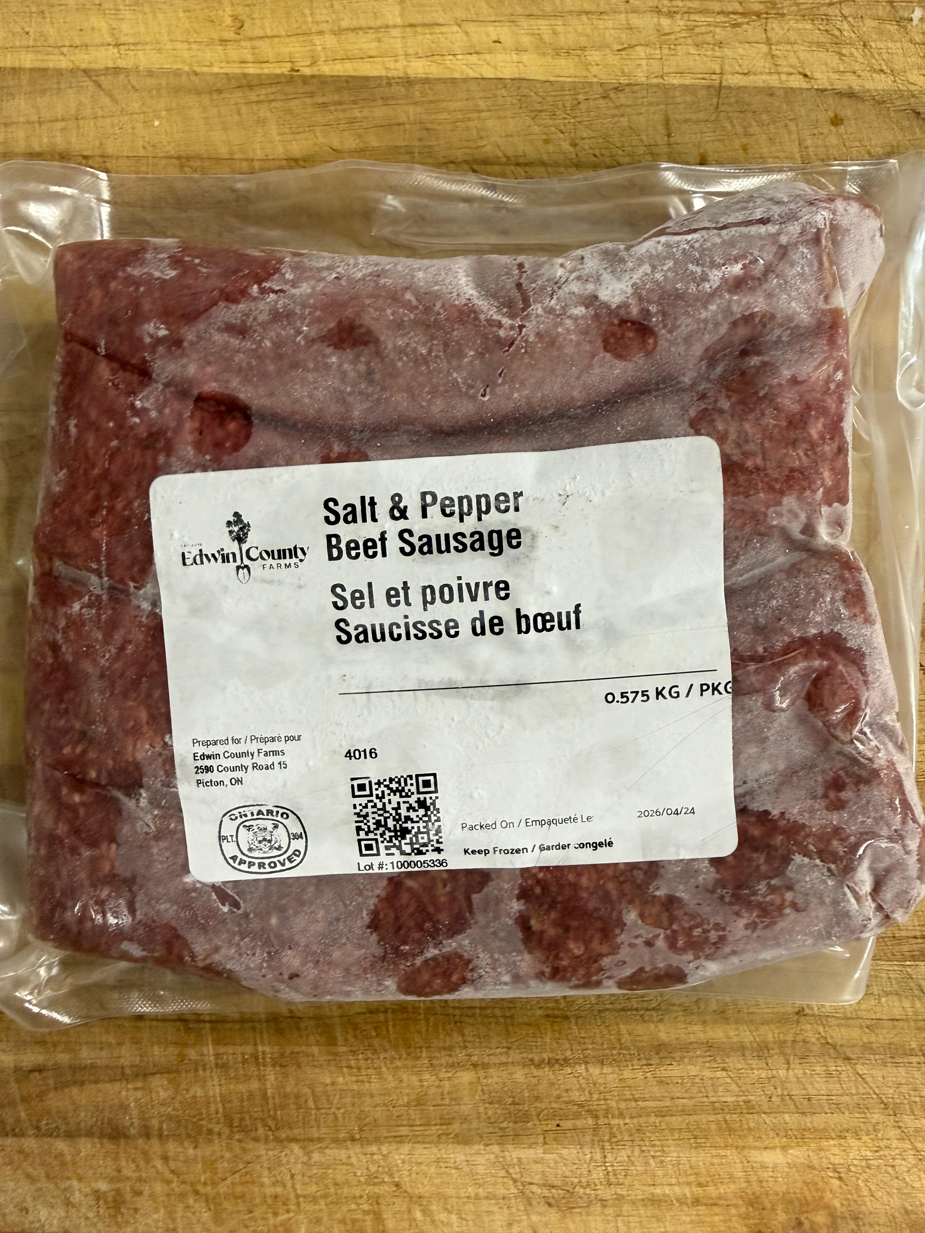 Beef, Organic Farmer's Sausage