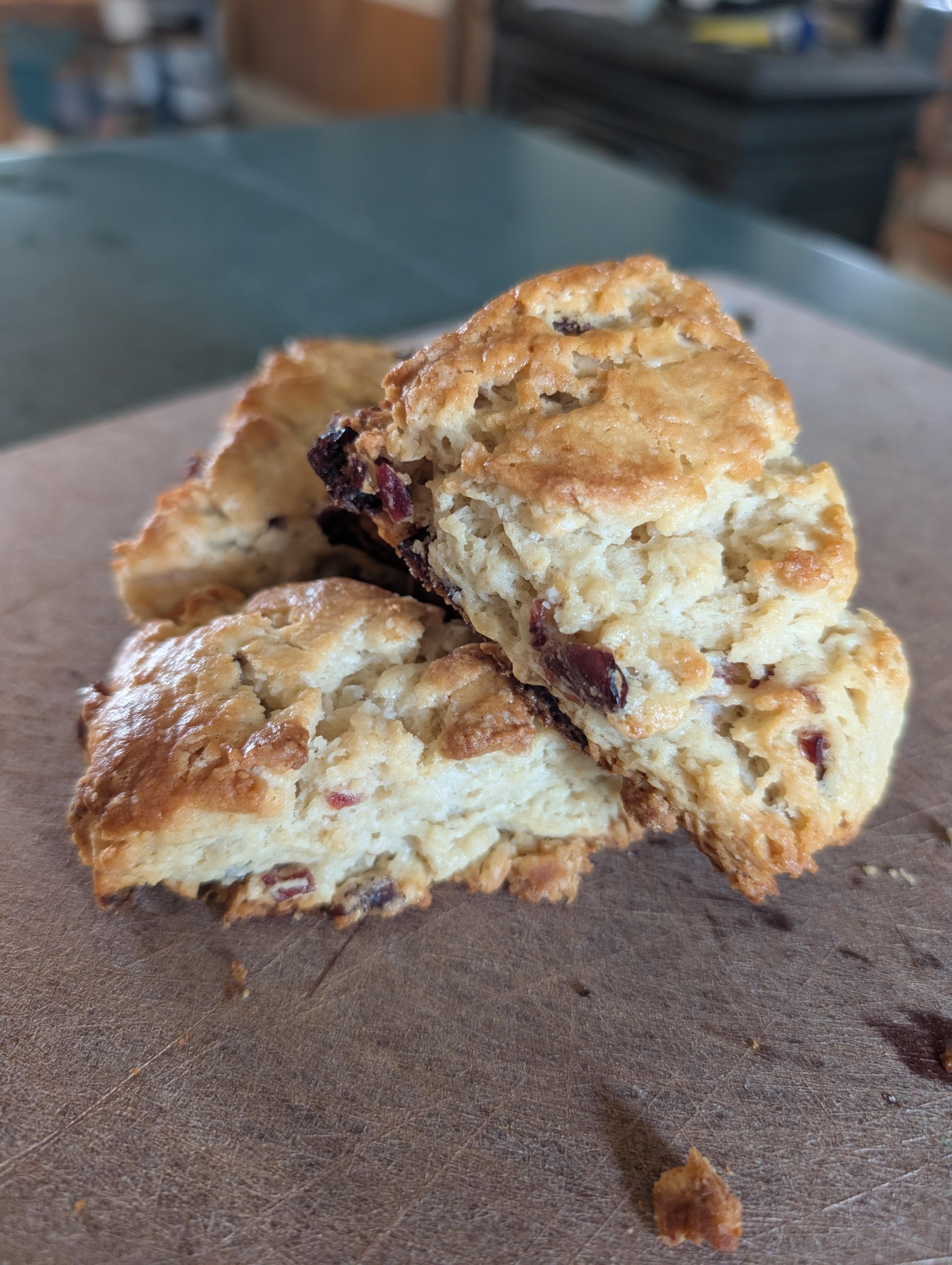 Cranberry Sourdough Scones