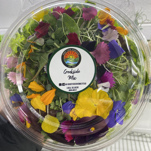 Creekside Salad Mix | Lettuce, Microgreens & Edible Flowers | Ready-to-Eat | Naturally Grown