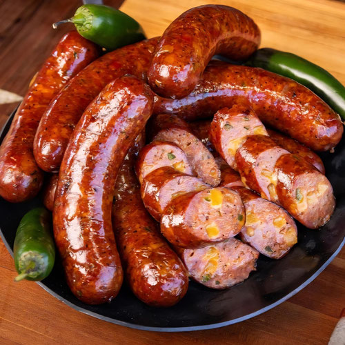 Jalapeno-n-Cheddar Brats, Pasture-Raised, 4 per pack
