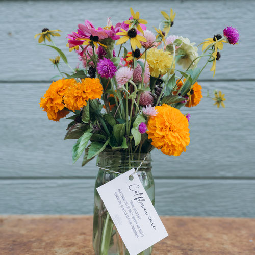 Fresh Flower Jar Arrangement