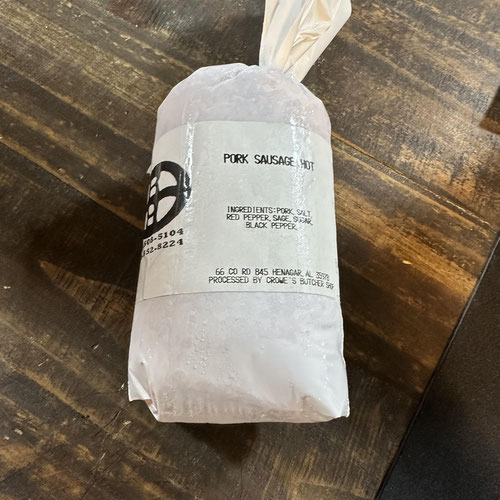 Hot Pork Sausage Tube, 1 lb.