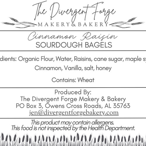 Sourdough Bagels - Cinnamon Raisin from The Divergent Forge Makery and Bakery — Huntsville Food Hub