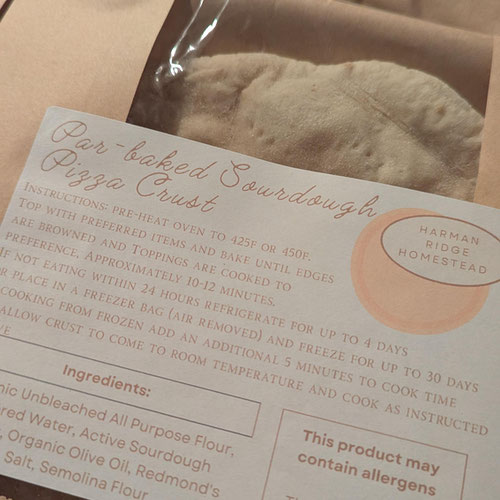 Sourdough Par-baked Pizza Crust from Harman Ridge Homestead — Huntsville Food Hub