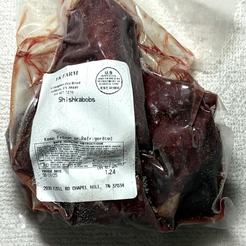 Beef Kabob Meat, Grass-Fed/Finished, Approx. 1 lb.