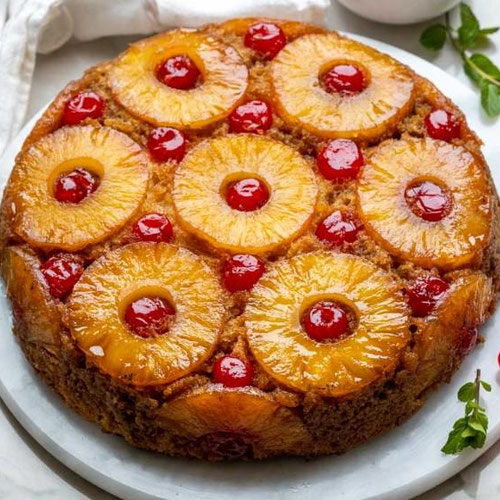 Upside Down Cake (pineapple and white nectarine) from Mama Kat's — Huntsville Food Hub