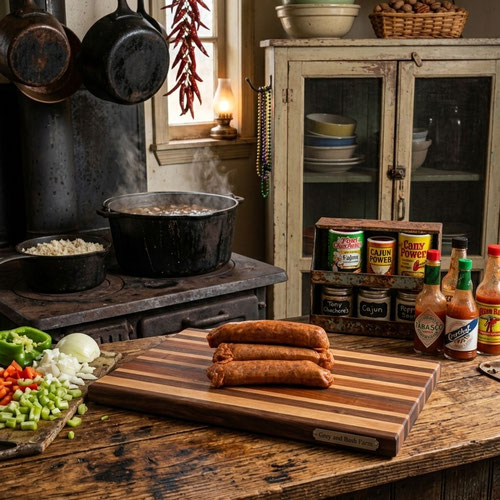 Forest Raised Pork Andouille Sausage from Grey & Bash Farm — Huntsville Food Hub
