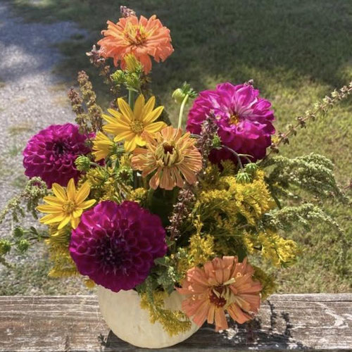 Pretty Petals pumpkin design(medium) from Atlanta’s Pretty Petals — Huntsville Food Hub