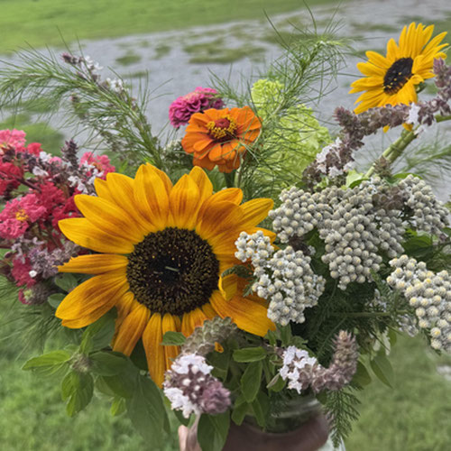 Pretty Petals farm bouquet-standard(no vase) from Atlanta’s Pretty Petals — Huntsville Food Hub