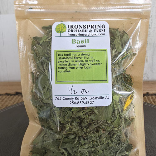 Dried Herbs - Lemon Basil from Ironspring Orchard & Farm — Huntsville Food Hub