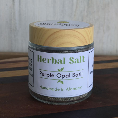 Herbal Salt - Purple Opal Basil from Ironspring Orchard & Farm — Huntsville Food Hub