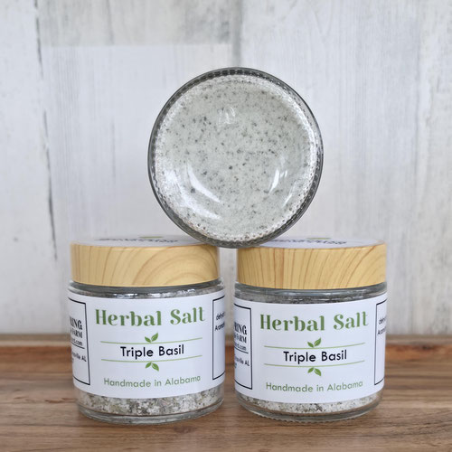 Herbal Salt - Triple Basil from Ironspring Orchard & Farm — Huntsville Food Hub