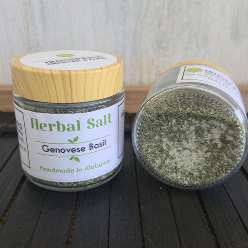 Herbal Salt - Genovese Basil from Ironspring Orchard & Farm — Huntsville Food Hub