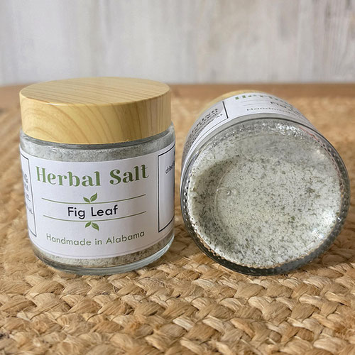 Herbal Salt - Fig Leaf from Ironspring Orchard & Farm — Huntsville Food Hub