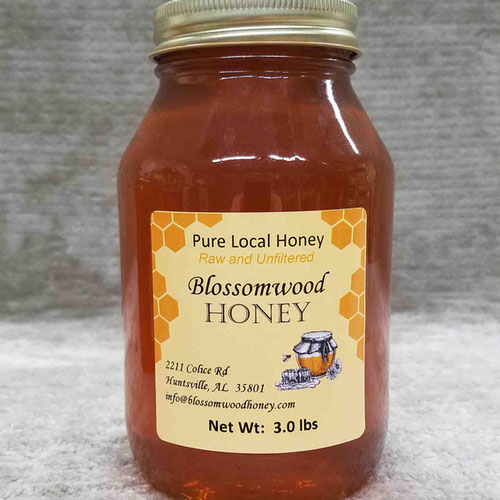 Quart Jar (3.0 lbs) Honey from Blossomwood Honey — Huntsville Food Hub