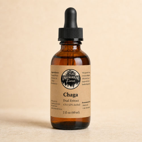 Chaga Dual Extract Tincture from Underground Forest — Huntsville Food Hub