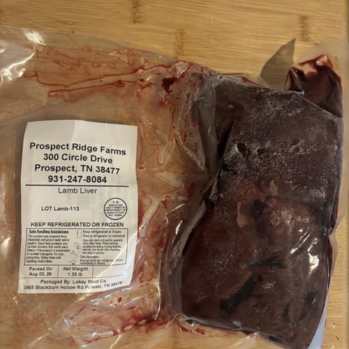 Lamb Liver - 100% Grass-fed and Grass-finished from Prospect Ridge Farms — Huntsville Food Hub
