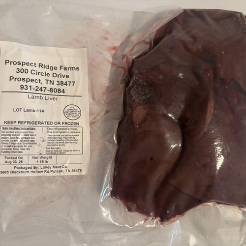 Lamb Liver - 100% Grass-fed and Grass-finished from Prospect Ridge Farms — Huntsville Food Hub