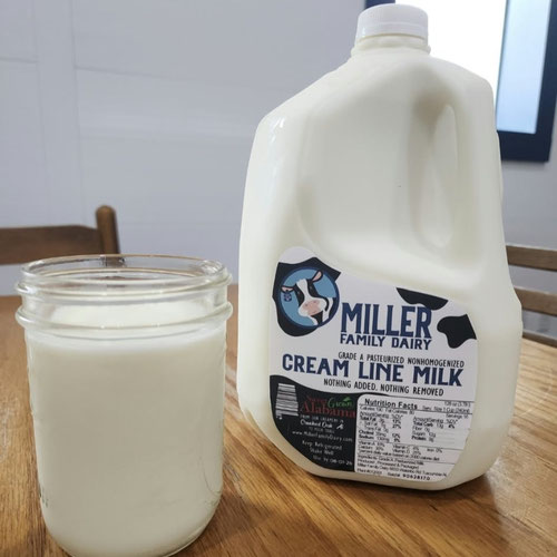 Gallon - Grade A Vat Pasteurized Non-Homogenized Cream Line Milk from Miller Family Dairy — Huntsville Food Hub